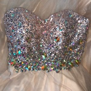 Champagne prom dress